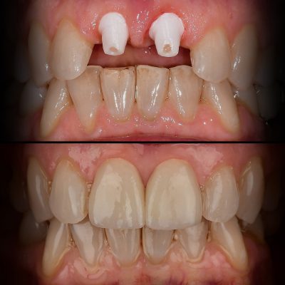 Front Tooth Ceramic Implant Before & After - Best Ceramic Implant Dentist USA Dr. May